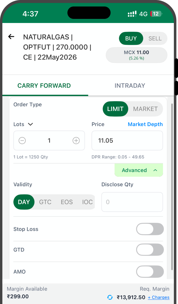 Trading Platform Interface